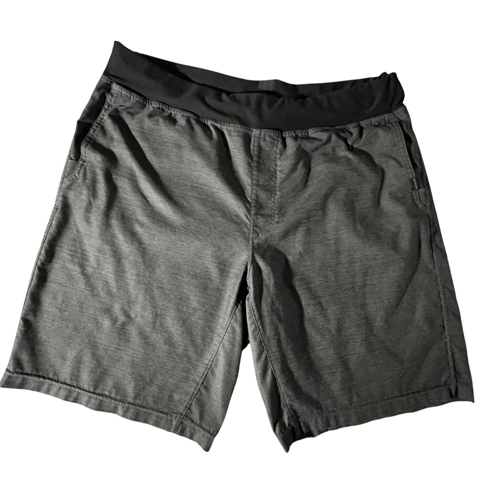 Prana Super Mojo‎ II Shorts Mens XL Gray Heathered Yoga Climbing M33200974
